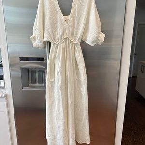 Off white eres puff sleeve maxi dress